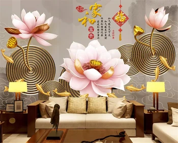 beibehang, модный классический свежий рельефный фон с павлином и магнолией, декоративная роспись, обои для домашнего декора