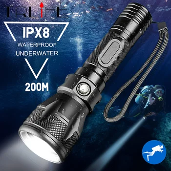 IPX8 L2 Профессиональный светодиодный фонарик для дайвинга под водой 200 м, Водонепроницаемый светильник для дайвинга, 5 режимов освещения для занятий дайвингом