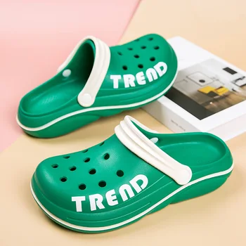 Летние Новые модные Мужские сандалии, Удобные мягкие зеленые женские пляжные сандалии Унисекс, Легкие сабо, Sandalias Hombre 2023