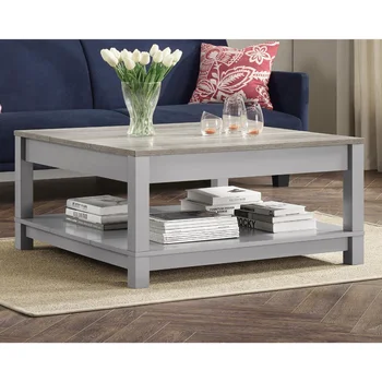 Журнальный столик Better Homes & Gardens Langley Bay, серый / Дуб Сонома журнальный столик мебель для прикроватной тумбочки