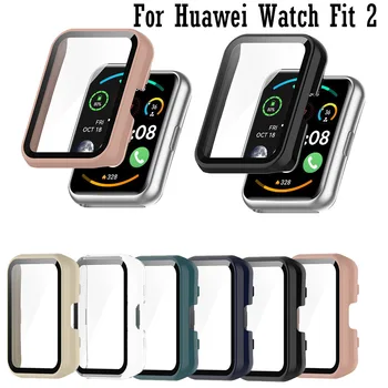 ПК Полный Защитный чехол Для Huawei Watch Fit 2 Glass Screen Protector Case Cover Fit2 Жесткий Чехол Бампер + Аксессуары FIilm
