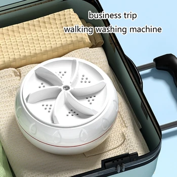 Портативная мини-стиральная машина с турбомойкой W8KC, ультразвуковая стиральная машина с питанием от USB, очиститель для дорожных стиральных машин