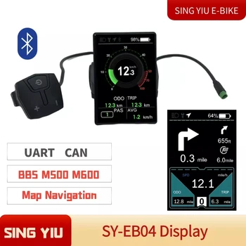 Bafang mid kit Bluetooth дисплей, карта, навигация, BBS M500 M600 M510, цветной ЖК-дисплей, многоязычный немецкий французский UART CAN