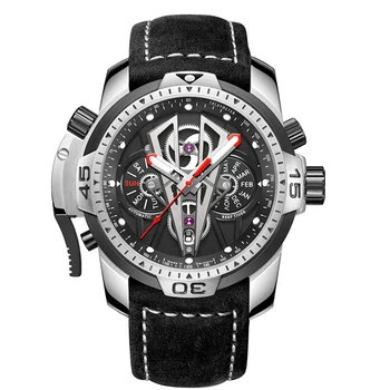 Часы мужские полностью автоматические часы с большим циферблатом, водонепроницаемые, светящиеся, высококачественный тренд