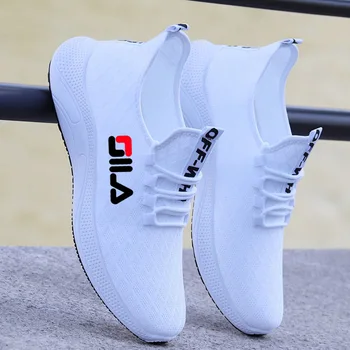 2023 Новая мужская обувь, летние дышащие сетчатые кроссовки для мужчин, повседневная спортивная обувь для бега, полые белые туфли Tenis Masculino