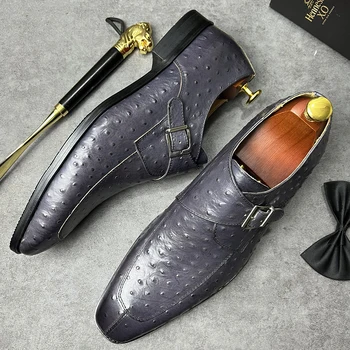 Классические дизайнерские мужские модельные туфли-оксфорды из натуральной коровьей кожи с пряжками в горошек, деловые мужские туфли-оксфорды