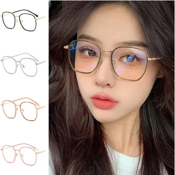 Новые очки с анти-Синим светом, Женские Корейские очки, Очки Simplity, Очки Oversiz, Декоративная Оправа, 8 цветов