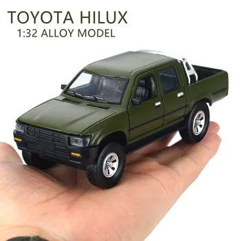 1: 32 Toyota Hilux Пикап Из сплава, Модели автомобилей, изготовленные под давлением, Игрушечные транспортные средства, Коллекция металлических Игрушечных автомобилей, Модели внедорожных транспортных средств, Детские игрушки в подарок