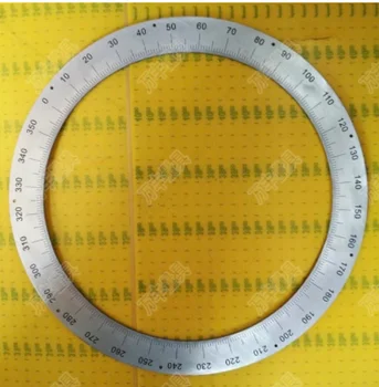 Диаметр: 310 мм, внутренний диаметр: 250 мм, толщина: 2 мм, 360-градусный циферблат, 0,5-градусный циферблат, кольцо из нержавеющей стали, позиционирующее отверстие, циферблат