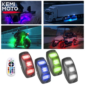 4 Модуля RGBW 88 светодиодов Rock Lights APP/RF Control Многоцветный Музыкальный Режим Неоновое Подсвечивание Шасси автомобиля Jeep Truck SUV Car UTV ATV