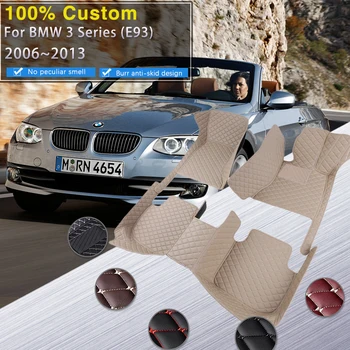 Автомобильные Коврики для BMW 3 серии E93 2006 ~ 2011 Роскошный кожаный коврик, прочные коврики, Ковры, Детали интерьера, автомобильные Аксессуары 2007