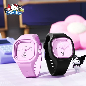 Sanrio Kuromi Часы Kawaii Hello Kitty, Милые Вещи Cinnamoroll My Melody, Студенческие Водонепроницаемые Кварцевые Часы, Подарки На День Рождения Для Девочек