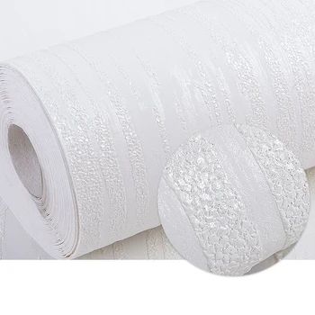 Современные Простые Рельефные Однотонные белые обои 3D Настенные покрытия для спальни Гостиной Белые Обои Домашний Декор Papel Tapiz