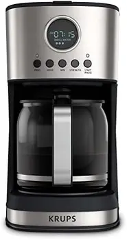 Капельная Кофеварка Essential Brew из нержавеющей Стали на 12 чашек мощностью 99 Вт с Цифровым управлением, Фильтр для кофе, Без капель, Можно мыть в посудомоечной машине.
