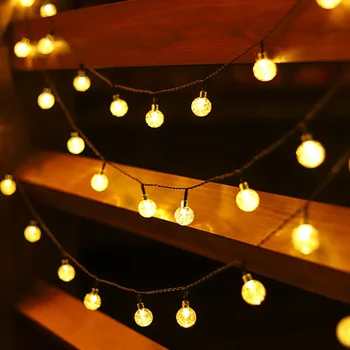 Светодиодный сферический светильник, струнный сказочный водонепроницаемый рождественский светильник для свадебной вечеринки, украшение сада, наружное праздничное освещение Navidad