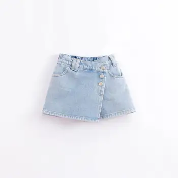 MARC & JANIE / Весенние хлопковые джинсовые брюки с нерегулярными разрезами для девочек, Джинсы для маленьких девочек, Детские джинсовые брюки из денима для девочек 230089
