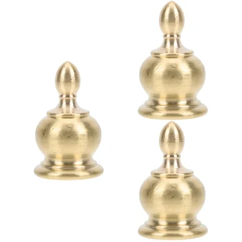 Комплект из 3 Аксессуаров для настольной лампы Медный абажур с навершием, Световые колпачки Украшают Шикарный Винт Декоративный