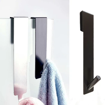 Дверной крючок для ванной комнаты с душевой кабиной над стеклянной дверью Из нержавеющей стали Над вешалкой для полотенец, Держатель для мочалки