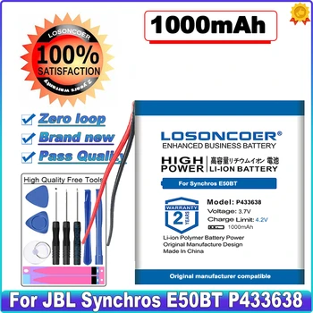LOSONCOER Аккумулятор Высокой емкости 1000 мАч для Беспроводной гарнитуры JBL Synchros E50BT P433638, Полный Аккумулятор, 2 провода, в наличии