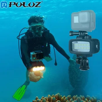 PULUZ 40m Водонепроницаемый IPX8 Светильник для фотостудии и Видео, 20 светодиодов, заполняющий светильник для дайвинга для GoPro HERO5/4/3/2/1/ DJI OSMO Action