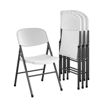 Складные стулья для кемпинга - Переносные стулья для улицы из высококачественной смолы в 4 упаковке