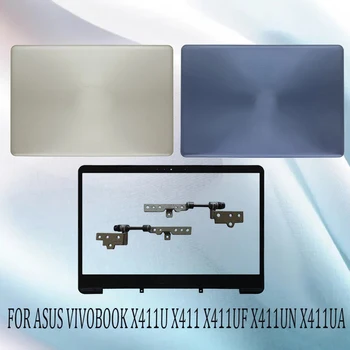 Новый ЖК-дисплей для ноутбука, Задняя крышка/Передняя панель/Петли Для ASUS VivoBook X411U X411 X411UF X411UN X411UA, Верхний Чехол без касания, Золотой/Серый
