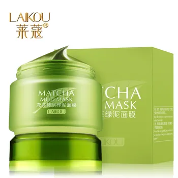 Грязевая маска LAIKOU MATCHA Маски для лица Лечение акне, масляное масло, удаление угрей, очищающее средство для глубоких пор, Органическая маска из зеленого чая