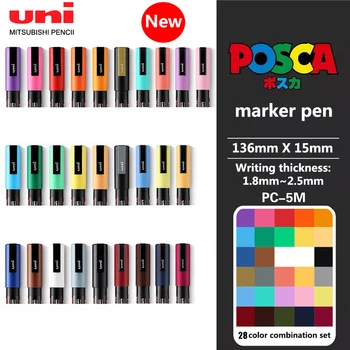 Набор фломастеров UNI POSCA PC-1M PC-3M PC-5M POP Poster канцелярия Рекламная ручка Краска для Заметок Фломастер Канцелярские принадлежности