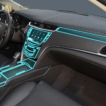 Для Cadillac XTS 2013-2023, защитная пленка для салона автомобиля, ТПУ, прозрачная самоклеящаяся пленка для краски, наклейка на консоль против царапин