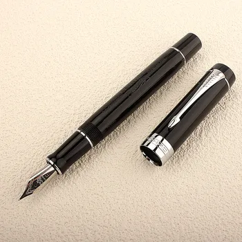 Новая Перьевая ручка Jinhao Centennial 100 18KGP с Позолоченным М-образным Наконечником 0,7 мм, Полимерная Чернильная ручка с Конвертером, Подарочная Ручка для Делового Офиса